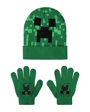Riachuelo Kit gorro infantil + luva verde escuro 4 a 10 minecraft oferta