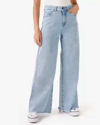 Riachuelo Calça jeans feminina wide leg five pockets denim claro pool by riachuelo oferta