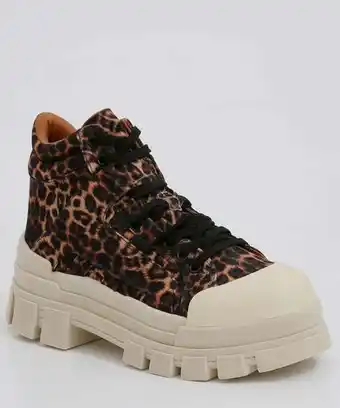 Coturno feminino animal print tratorado zatz