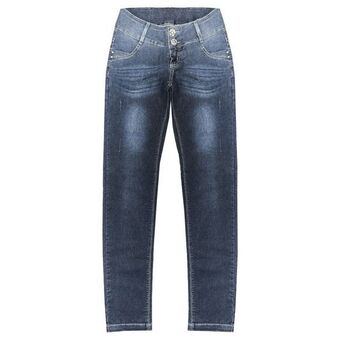 Calça look jeans skinny jeans azul