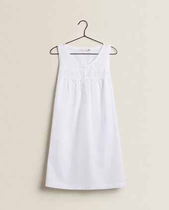 Camisa de dormir algodão bordados