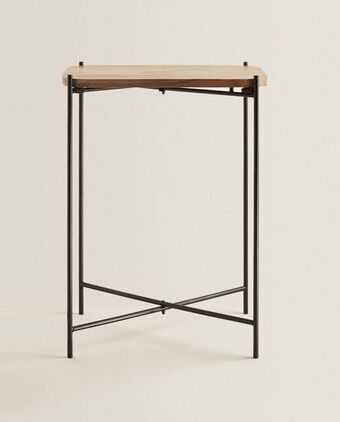 ZARA HOME Mesa auxiliar madeira oferta