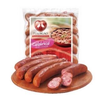 Linguiça perdigão calabresa curta 500g defumado