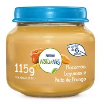 Papinha naturnes nestlé peito de frango com legumes e macarrão 115g