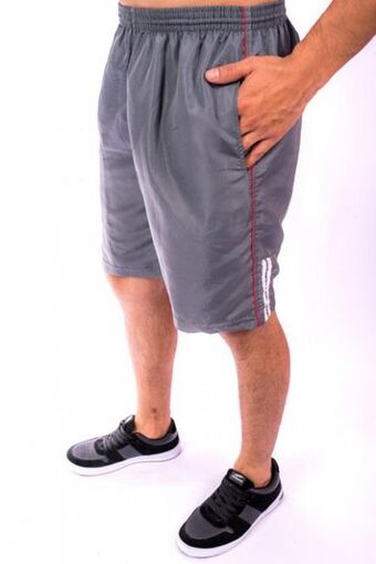 Bermuda microfibra masculina chumbo