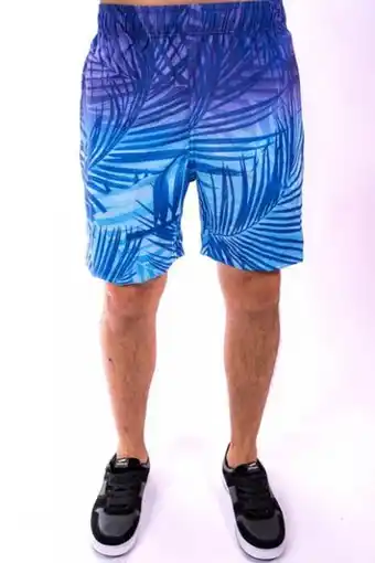 Bermuda masculina tactel com elástico e cordão azul / marinho