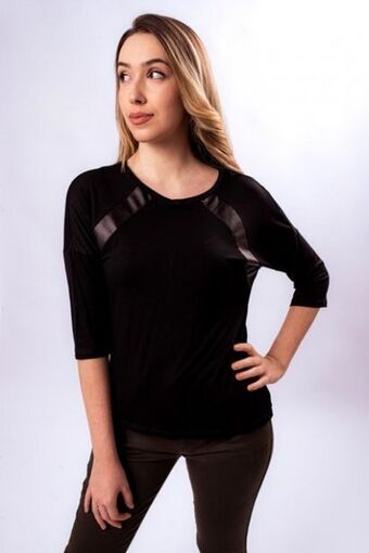 Grazziotin Blusa feminina jovem preto oferta