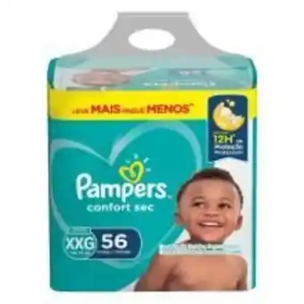 Angeloni Fralda descartável pampers confort xxg com 56 unidades leve mais pague oferta
