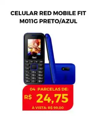 Celular Red Mobile Fit Mo11G Preto/ Azul