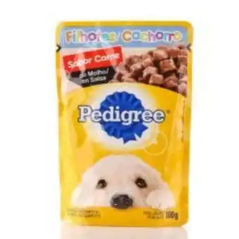 Covabra Supermercados Alimento para cães pedigree carne filhotes 100g oferta