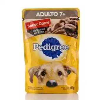 Covabra Supermercados Alimento para cães pedigree adultos + 7 anos 100g oferta