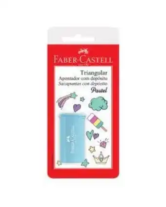 Apontador faber castell com depósito triangular