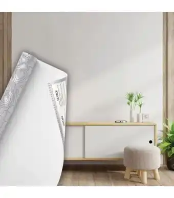 Papel de parede branco 45cmx10m leonora 79011