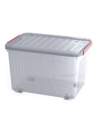 Freitas Varejo Caixa organizadora com tampa transparente new plastic 30l 47x34x31cm 1215 oferta