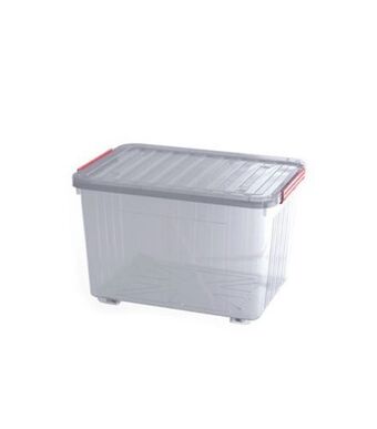 Freitas Varejo Caixa organizadora com tampa new plastic transparente 20l 39,5x29,5x24,5cm 1216 oferta