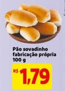 Mercado Extra Pao Sovadinho fabricacao Propria 100g oferta