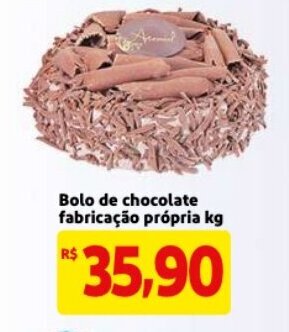 Mercado Extra Bolo de chocolate Fabricacao propria 1kg oferta