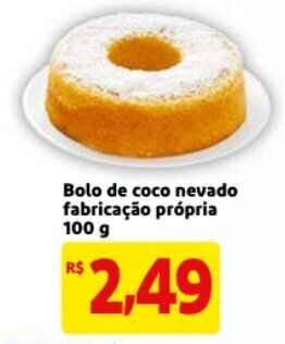 Mercado Extra Bolo de Coco nevado Fabricacao Propria 100g oferta