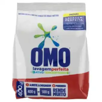 Detergente em pó omo 400g bag lavagem perfeita