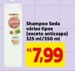 Mercado Extra Shampoo Seda varios tipos 325ml/350ml oferta