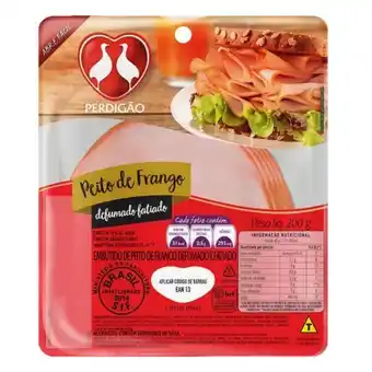 Asun Peito de frango perdigão defumado 200g oferta
