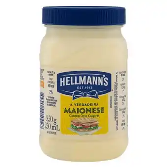 Maionese hellmanns tradicional 250g