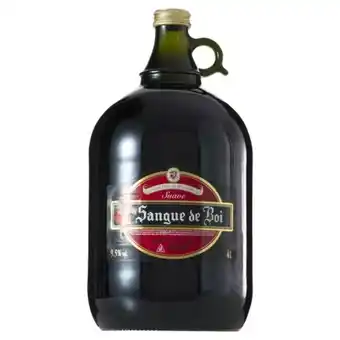 Asun Vinho sangue de boi tinto suave 4l oferta