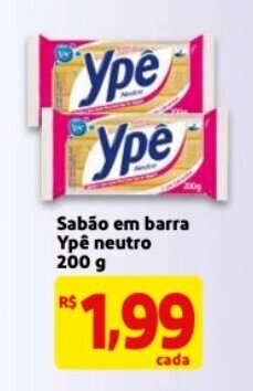 Sabao em barra Ype neutro 200g