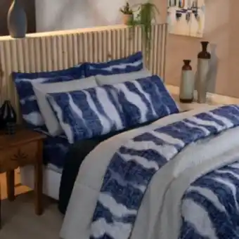 Vest Casa Jogo de cama casal 3 peças tie dye blue vestcasa oferta