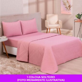 Vest Casa Cobre leito colcha solteiro avulso colors rosa blush vestcasa oferta