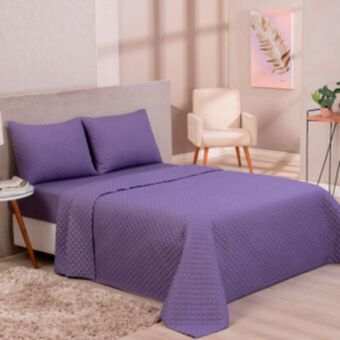 Vest Casa Cobre leito colcha solteiro avulso colors roxo marroquino vestcasa oferta