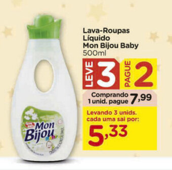 Carrefour Lava roupas Liquido Mon Bijou Baby 500ml oferta
