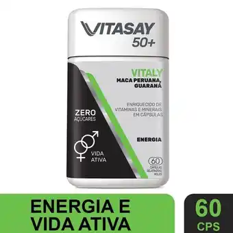 Droga Raia Suplemento alimentar vitasay 50+ vitaly - maca peruana e guaraná oferta