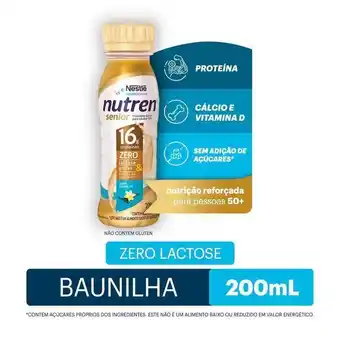 Complemento alimentar nestlé nutren senior 50+ sabor baunlha com 200ml
