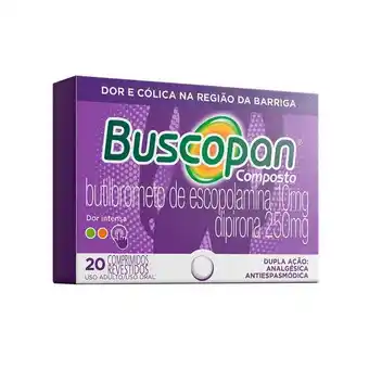 Droga Raia Buscopan composto 10mg + 250mg com 20 comprimidos oferta