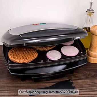 Preçolândia Grill elétrico max inox g07 preto / prata - mondial oferta