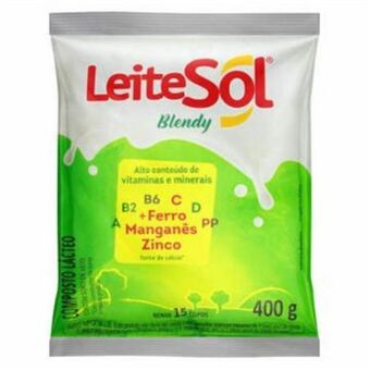 Nagumo Leite em pó leite sol blendy sem açúcar pacote 400g oferta