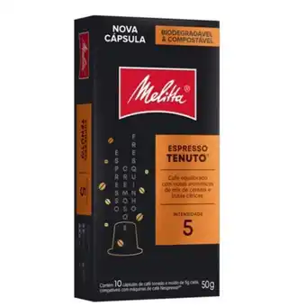 Café em cápsula torrado e moído espresso tenuto melitta 50g