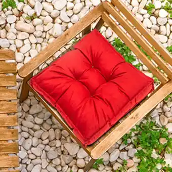 Preçolândia Futon suede vermelho 45x45cm - shelter oferta