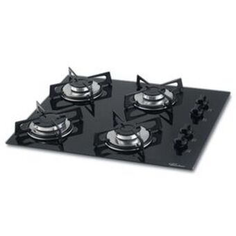 Lojas Certel Cooktop 4 bocas vidro gás 1519-5713 fischer oferta
