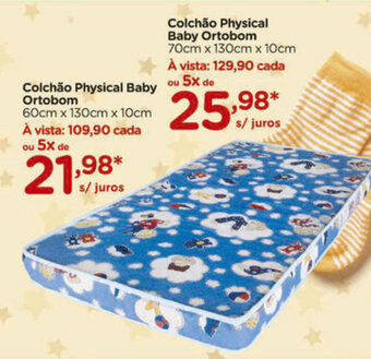 Carrefour Colchao Physical baby Ortobom 60cm x 130cm x 10cm oferta