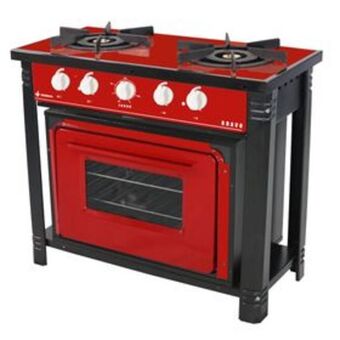 Lojas Certel Fogão industrial venâncio br2bf 2 bocas com forno gás glp vermelho oferta