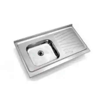 Obramax Pia aço inox 430 com cuba deslocada 100x52cm oferta