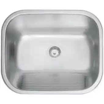 Obramax Tanque de encaixe aço inox 27 litros valv 3,5cm acetinado 50x40x23cm oferta