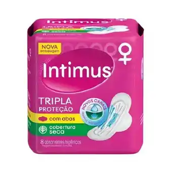 Absorvente intimus tripla proteção seca com abas 8un