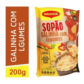 X Supermercados Sopão maggi galinha com legumes 200g oferta