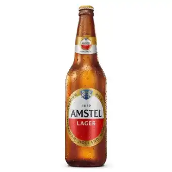 X Supermercados Cerveja puro malte amstel garrafa 600ml oferta