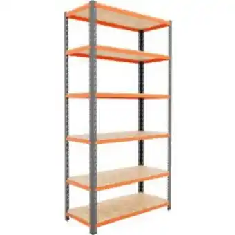 Estante aço 6 prateleiras 450x1950mm trava sem parafuso até 600kg
