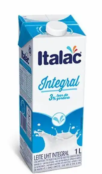 Public Supermercados Leite longa vida 1l integral italac com tampa oferta