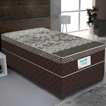 Gazin Colchão cama box sleep on molas bonnel solteiro 88x188 vitality - marrom oferta